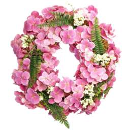 Botanik Grandiose Pink Blossom Floristry Artificial Wreath 40cm - Size: 40 x 40 x 10cm - Wilko - thumbnail 1