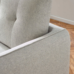 Julian Bowen Remy 3 Seater Light Grey Woven Fabric Sofa - Wilko - thumbnail 6