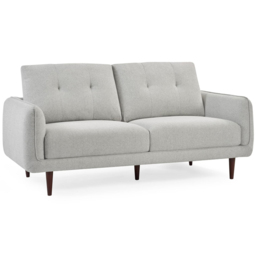 Julian Bowen Remy 3 Seater Light Grey Woven Fabric Sofa - Wilko - thumbnail 3