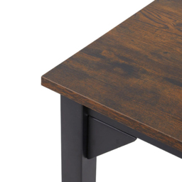 Living and Home 4 Seater Dining Set Black and Dark Brown - Black + Dark Brown - Wilko - thumbnail 7