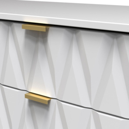 Crowndale Diamond 4 Drawer Matt White Chest of Drawers - Wilko - thumbnail 7