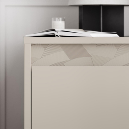 FWStyle Mott Single Drawer Sandstone Artex Detailed Bedside Table - Cream - Wilko - thumbnail 7