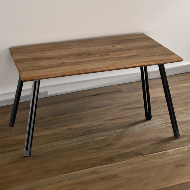 Seconique Quebec Medium Straight Edge Dining Table Oak Effect - Size: 4 Seater - Brown - Wilko - image 1