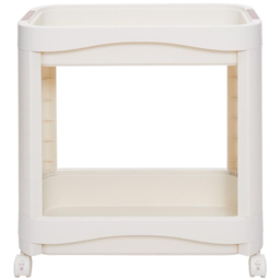 H&O Direct 2 Shelf White Storage Cart - Size: 52 x 52 x 30cm - Wilko