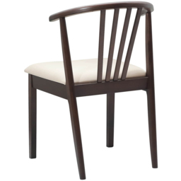 vidaXL Set of 2 Light Brown Rubberwood Vintage Dining Chairs - Wilko - thumbnail 5