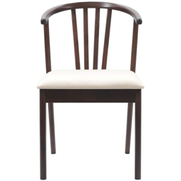 vidaXL Set of 2 Light Brown Rubberwood Vintage Dining Chairs - Wilko - thumbnail 4