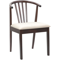 vidaXL Set of 2 Light Brown Rubberwood Vintage Dining Chairs - Wilko - thumbnail 3