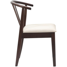 vidaXL Set of 2 Light Brown Rubberwood Vintage Dining Chairs - Wilko - thumbnail 7