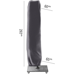 Platinum AeroCover Waterproof Free Arm Parasol Cover 292 x 65 x 65cm - Grey - Wilko - thumbnail 4