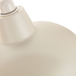 Happy Homewares Matt Cream Curved Metal Industrial Retro Designed Pendant Shade - Size: 13 x 29 x 29cm - Wilko - thumbnail 4