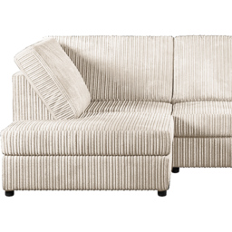 Luxor 4 Seater Cream Jumbo Cord Left Hand Facing Full Back L Shaped Corner Sofa Set - Wilko - thumbnail 5