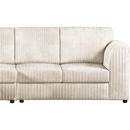 Luxor 4 Seater Cream Jumbo Cord Left Hand Facing Full Back L Shaped Corner Sofa Set - Wilko - thumbnail 4