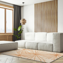 Esselle Home Aura Starburst Natural and Orange Rug 200 x 290cm - Wilko - thumbnail 7