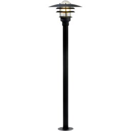 Nordlux Lonstrup 32 Black Weatherproof Outdoor Lamp Post - Size: 116 x 32 x 32cm - Wilko