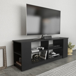 Decorotika Space 8 Shelf Anthracite TV Unit - Size: 51.8 x 140 x 35cm - Black - Wilko - thumbnail 5