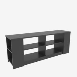 Decorotika Space 8 Shelf Anthracite TV Unit - Size: 51.8 x 140 x 35cm - Black - Wilko - thumbnail 4