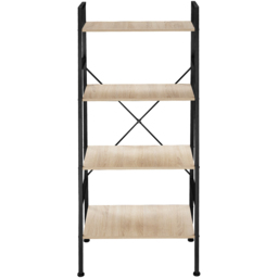 tectake Liverpool 4 Tier Light Wood Oak Sonoma Ladder Shelf - Size: 150 x 36.5 x 61.5cm - Brown - Wilko - thumbnail 4