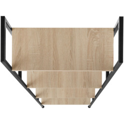 tectake Liverpool 4 Tier Light Wood Oak Sonoma Ladder Shelf - Size: 150 x 36.5 x 61.5cm - Brown - Wilko - thumbnail 6
