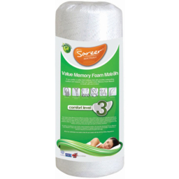 Sareer Matrah Double Value Pack Memory Foam Mattress - White - Wilko - thumbnail 6