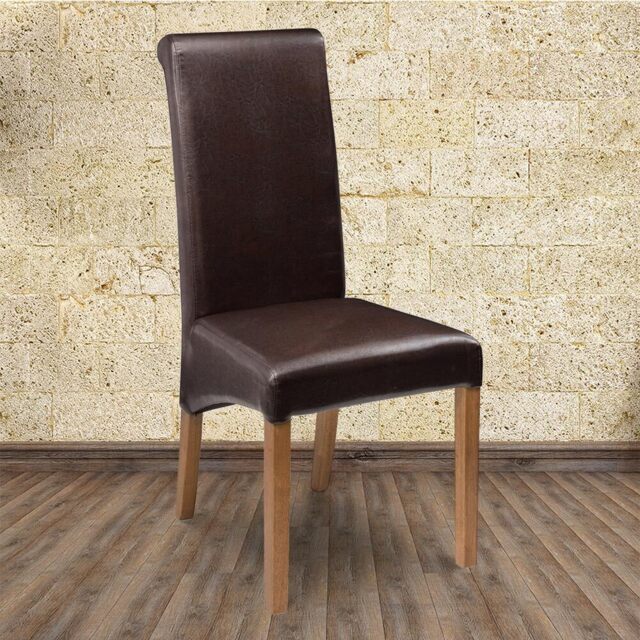 Julian Bowen Cuba Set of 2 Brown and Oak Dining Chair - Wood - Wilko - image 1