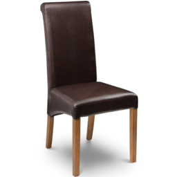 Julian Bowen Cuba Set of 2 Brown and Oak Dining Chair - Wood - Wilko - thumbnail 3
