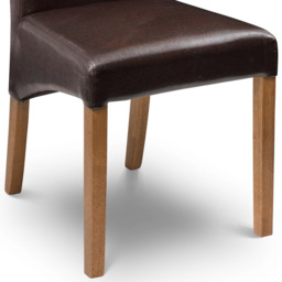 Julian Bowen Cuba Set of 2 Brown and Oak Dining Chair - Wood - Wilko - thumbnail 5
