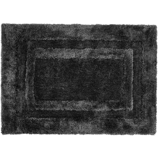 Origins Frame Charcoal Rug 160 x 230cm - Size: 160 x 230 x 2.5cm - Grey - Wilko - image 1