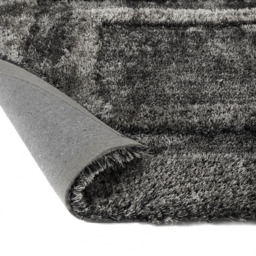 Origins Frame Charcoal Rug 160 x 230cm - Size: 160 x 230 x 2.5cm - Grey - Wilko - thumbnail 4