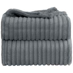 Velosso Bellissima Silver Plush Throw 305 x 305cm - Size: 305 x 305 x 1cm - Wilko
