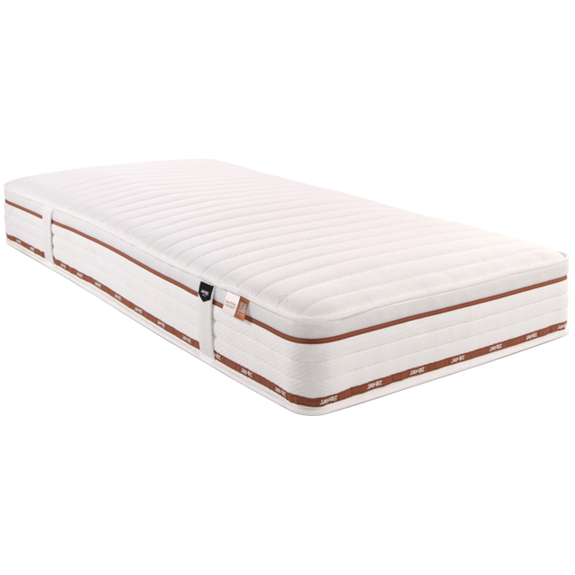 Jay-Be Ryze Single 800 Pocket Sprung e-Fibre Mattress with 3D Mesh Ventilated Border - White & Brown - Wilko - image 1