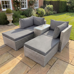 Artemis Home Bastia 4 Seater Grey Outdoor Lounge Set - Wilko