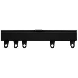 New Edge Blinds 150cm Fineline Aluminium Black Curtain Track - Size: 105cm - Wilko