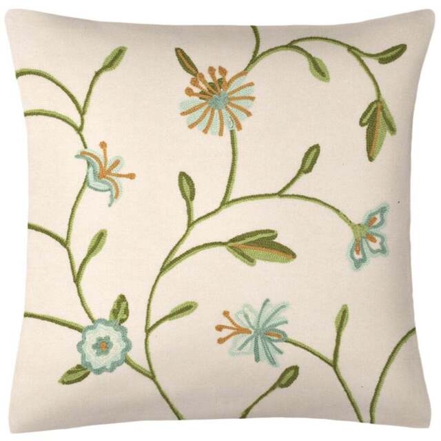 Velosso Anthea Duck Egg Filled Large Cushion 56 x 56cm 2 Pack - Blue - Wilko - image 1