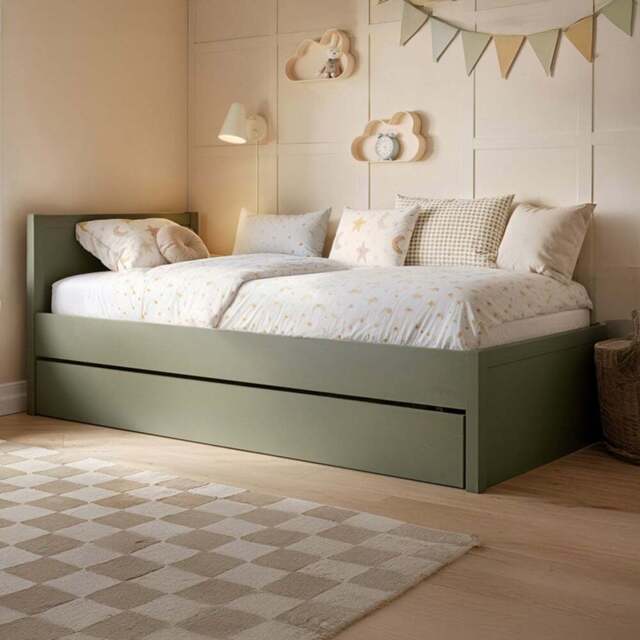 Flair Oli Single Olive Green 2 Drawer Storage Bed - Wilko - image 1