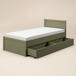 Flair Oli Single Olive Green 2 Drawer Storage Bed - Wilko - thumbnail 4