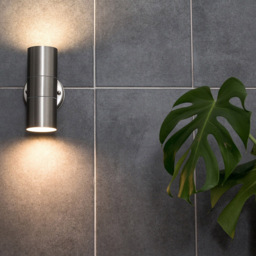 ValueLights Gainsford Silver Outdoor Wall Up Down Light - Size: 10 x 17 x 17cm - Wilko - thumbnail 3