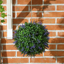 Portland Purple Artificial Plant Hanging Topiary Ball 2 Pack - Size: 27 x 27 x 27cm - Wilko - thumbnail 5