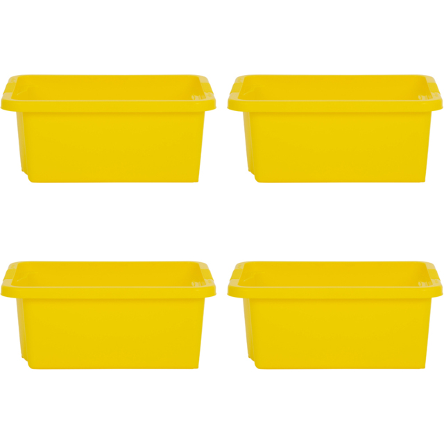 Wham 16L Yellow Stackable Storage Box 4 Pack - Wilko - image 1