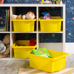 Wham 16L Yellow Stackable Storage Box 4 Pack - Wilko - thumbnail 3