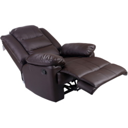 Furniture Online Loxley Brown Bonded Leather Manual Recliner Chair - Size: 110 x 85 x 93cm - Wilko - thumbnail 7
