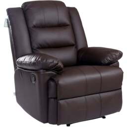 Furniture Online Loxley Brown Bonded Leather Manual Recliner Chair - Size: 110 x 85 x 93cm - Wilko - thumbnail 4