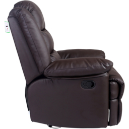 Furniture Online Loxley Brown Bonded Leather Manual Recliner Chair - Size: 110 x 85 x 93cm - Wilko - thumbnail 5