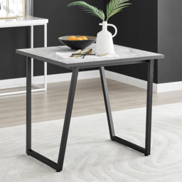 Furniturebox Copeland Cesano Marble Effect 2 Seater Dining Set White Green and Black - Wilko - thumbnail 3