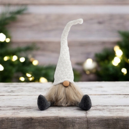 St Helens White Hat Fabric Santa Gonk Christmas Decoration - Size: 430 x 90 x 90cm - Wilko - thumbnail 3