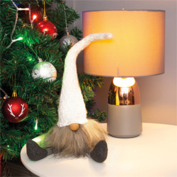 St Helens White Hat Fabric Santa Gonk Christmas Decoration - Size: 430 x 90 x 90cm - Wilko - thumbnail 6