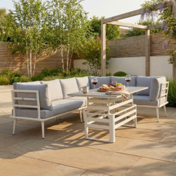 Iris 6 Seater Sofa Set - White - Wilko - thumbnail 4