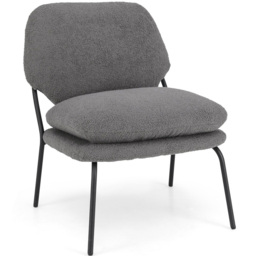 Costway Grey Teddy Fleece Fabric Armless Accent Chair - Size: Single - Wilko - thumbnail 3