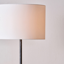 Pacific Lifestyle Vala White Textured Fabric Shade Graphite Metal Ball Floor Lamp - Size: 160 x 40 x 40cm - Grey - Wilko - thumbnail 5