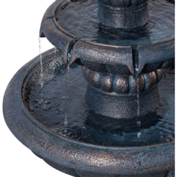 Teamson Home 2-Tier Antique Copper Birdbath Water Fountain 99cm - Size: 99 x 53 x 53cm - Black - Wilko - thumbnail 7