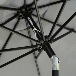 Outsunny Charcoal Grey Crank and Tilt Parasol with Ruffles 2.66m - Size: 3m - Wilko - thumbnail 4